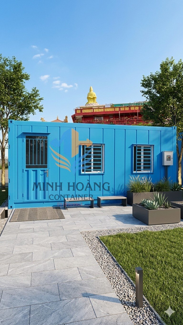 Container Văn Phòng 20 Feet Xanh Dương Có NGoại Nội Thất